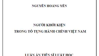 LUẬN ÁN TIẾN SĨ: NGƯỜI KHỞI KIỆN TRONG TỐ TỤNG HÀNH CHÍNH VIỆT NAM