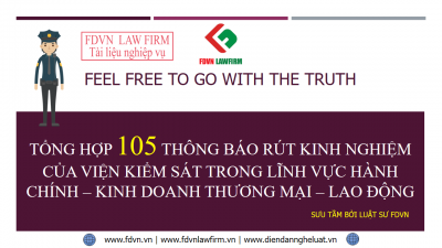 TỔNG HỢP 105 THÔNG BÁO RÚT KINH NGHIỆM CỦA VIỆN KIỂM SÁT TRONG LĨNH VỰC HÀNH CHÍNH – KINH DOANH THƯƠNG MẠI – LAO ĐỘNG