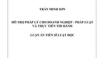 LUẬN ÁN TIẾN SĨ: HỖ TRỢ PHÁP LÝ CHO DOANH - PHÁP LUẬT VÀ THỰC TIỄN THI HÀNH.