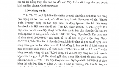 THÔNG BÁO RÚT KINH NGHIỆM: CHO HƯỞNG ÁN TREO KHÔNG ĐÚNG