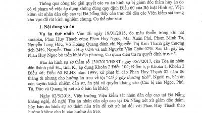 THÔNG BÁO RÚT KINH NGHIỆM VỀ VIỆC ÁP DỤNG ÁN TREO