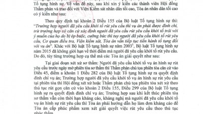 TAND TỐI CAO: HƯỚNG DẪN ÁP DỤNG ĐIỀU 155 BLTTHS – KHỞI TỐ THEO YÊU CẦU CỦA BỊ HẠI