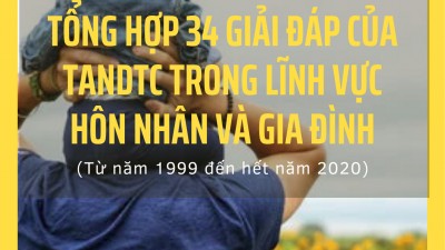 TỔNG HỢP 34 GIẢI ĐÁP CỦA TAND TỐI CAO TRONG LĨNH VỰC HÔN NHÂN VÀ GIA ĐÌNH (TỪ NĂM 1999 ĐẾN HẾT NĂM 2020)