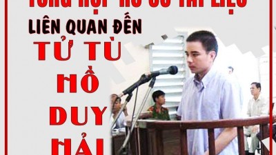 TỔNG HỢP HỒ SƠ, TÀI LIỆU LIÊN QUAN ĐẾN TỬ TÙ HỒ DUY HẢI, CẬP NHẬT QUYẾT ĐỊNH GIÁM ĐỐC THẨM