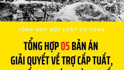 TỔNG HỢP 05 BẢN ÁN GIẢI QUYẾT VỀ TRỢ CẤP TUẤT, TRỢ CẤP MAI TÁNG VÀ TRỢ CẤP THỜ CÚNG LIỆT SĨ