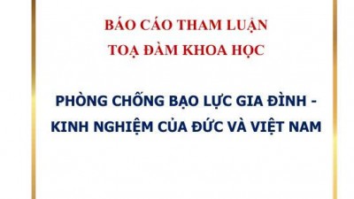 BÁO CÁO THAM LUẬN TOẠ ĐÀM KHOA HỌC: PHÒNG CHỐNG BẠO LỰC GIA ĐÌNH -  KINH NGHIỆM CỦA ĐỨC VÀ VIỆT NAM