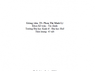 BÀI GIẢNG THANH TOÁN QUỐC TẾ (NĂM 2006)