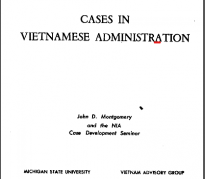 SÁCH TRƯỜNG HỢP HÀNH CHÍNH VIỆT NAM / CASES IN VIETNAMESE ADMINISTRATION (1959)