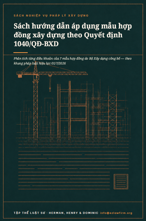 SÁCH HƯỚNG DẪN ÁP DỤNG MẪU HỢP ĐỒNG XÂY DỰNG THEO QUYẾT ĐỊNH 1040/QĐ-BXD