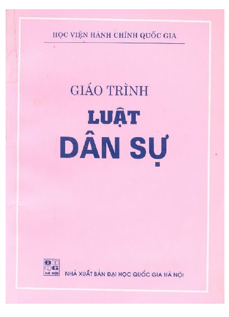 GIÁO TRÌNH LUẬT DÂN SỰ