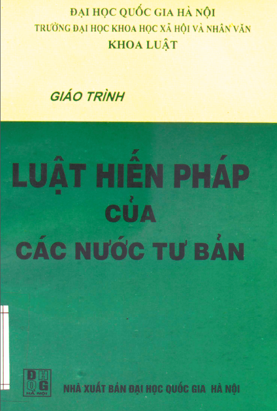 GIÁO TRÌNH LUẬT HIẾN PHÁP CỦA CÁC NƯỚC TƯ BẢN (NĂM 1998)