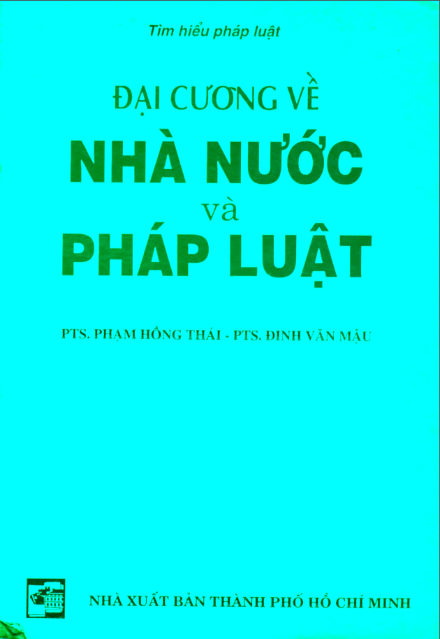 SÁCH ĐẠI CƯƠNG VỀ NHÀ NƯỚC VÀ PHÁP LUẬT